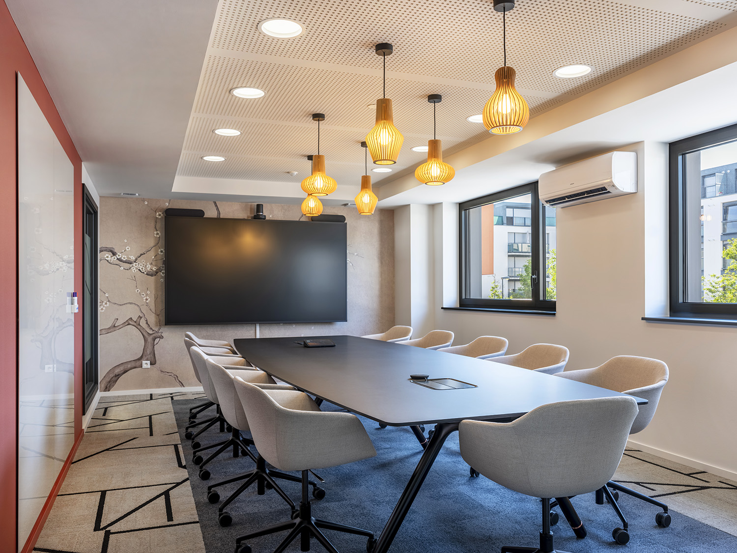 Tertia Solutions, spécialistes en aménagement de bureaux professionnels - Asahi Kasei salle de réunion panneau écritoire