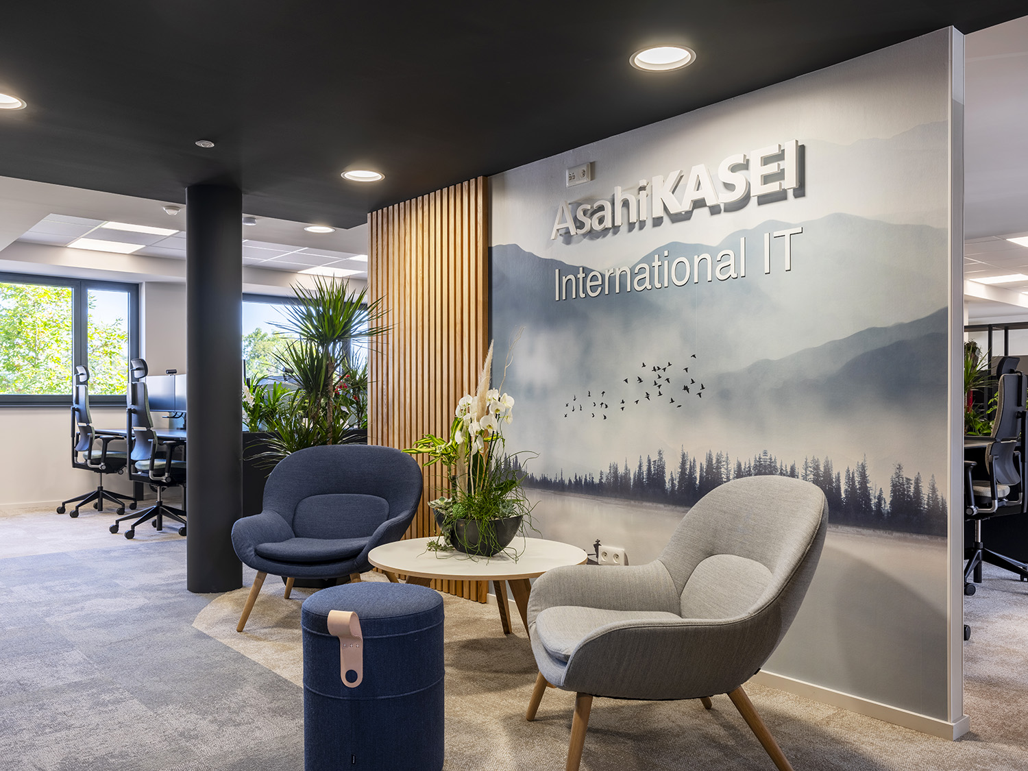 Tertia Solutions, spécialistes en aménagement de bureaux professionnels - Asahi Kasei accueil