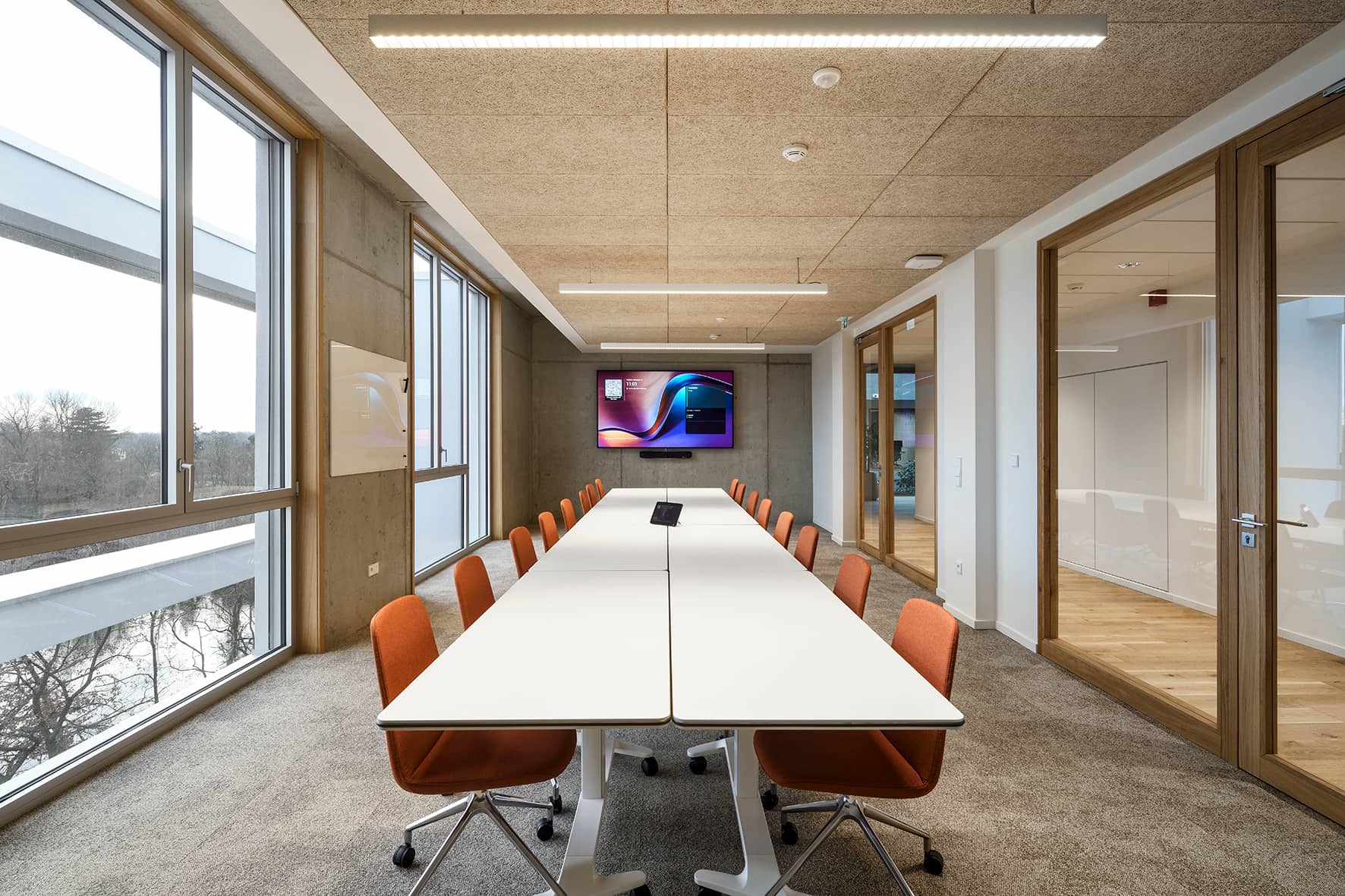 Tertia Solutions, expert en aménagement d'espaces de travail - Endress Hauser - Salle de réunion visioconférence